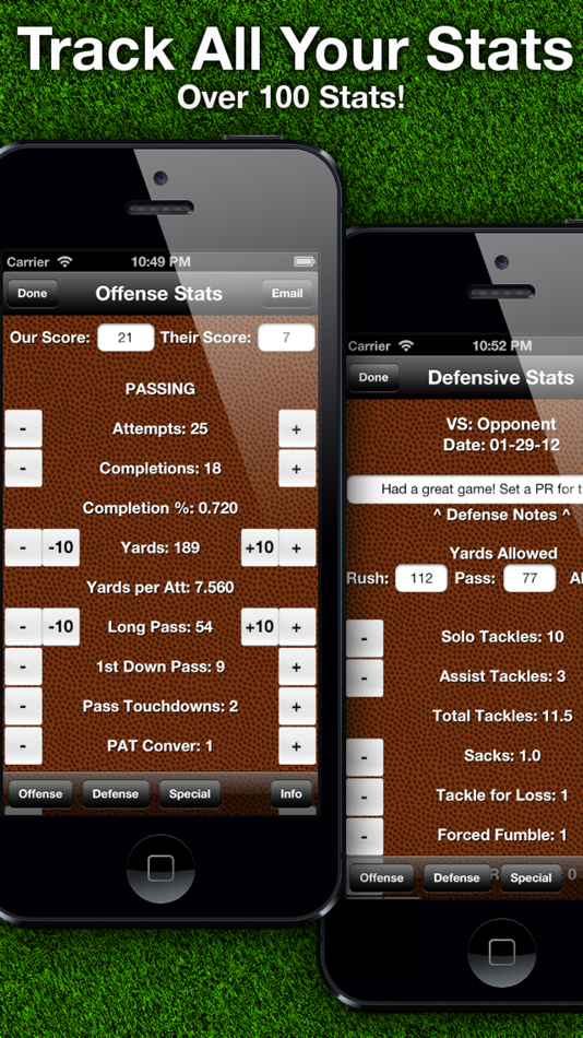 Football Stats Tracker Touch - 1.5 - (iOS)