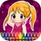 Coloring Book Girls is a tool for coloring for the children