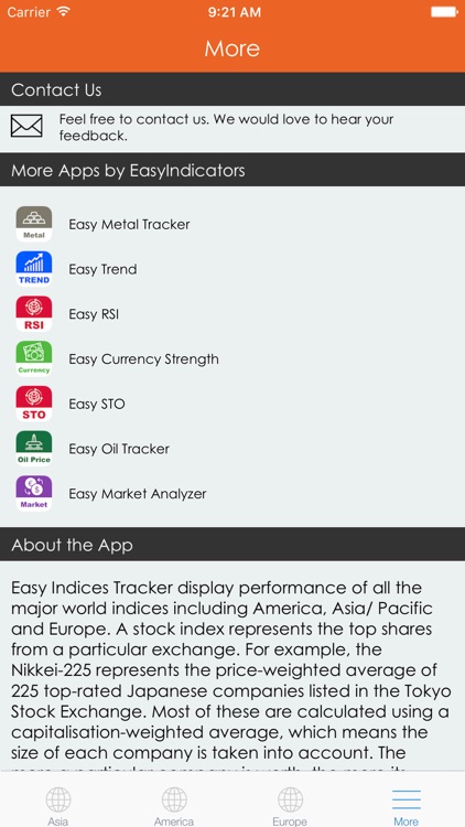 Easy Indices Tracker