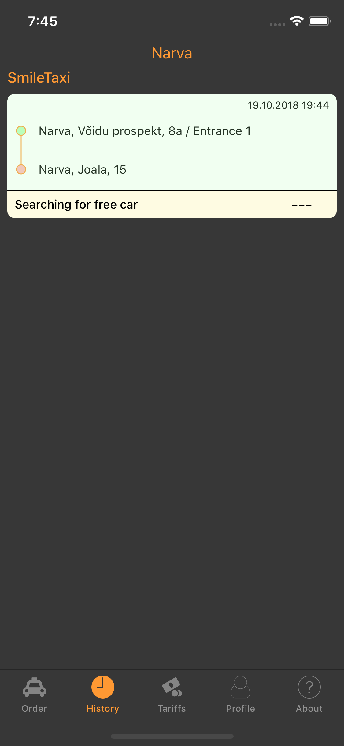 SmileTaxi, Estonia