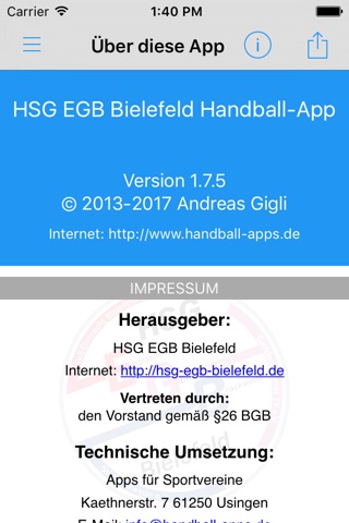 HSG EGB Bielefeld screenshot 4