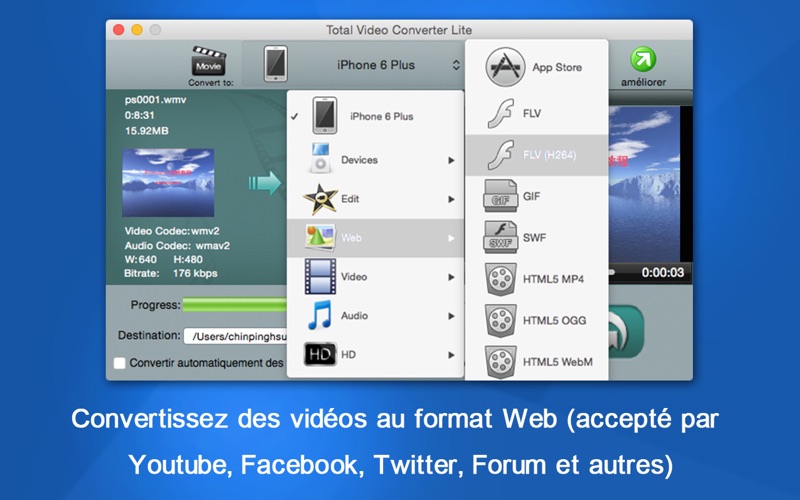 Screenshot #2 pour Total Video Converter Lite