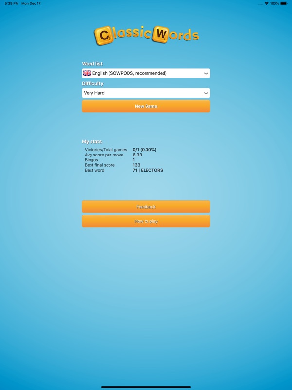 Classic Words (solo word game) screenshot 7