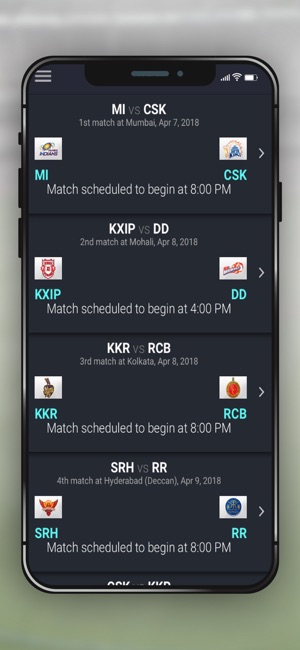 IPL 2018 : Score,News,Fixtures(圖3)-速報App
