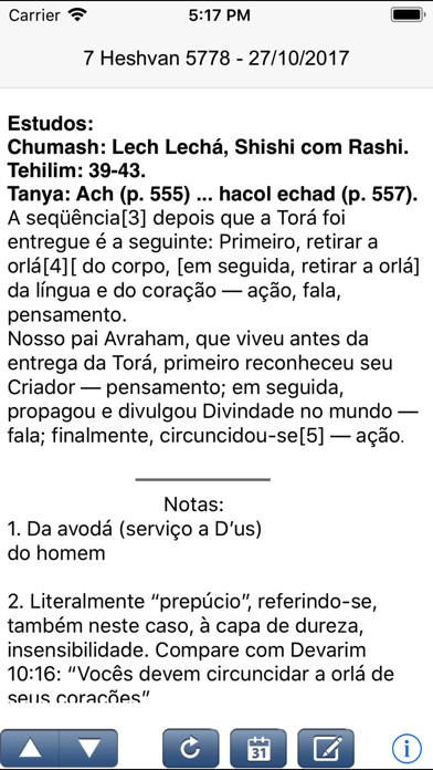 Hayom Yom em português screenshot 3