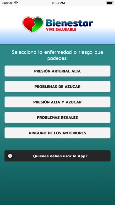 Bienestar app screenshot 2