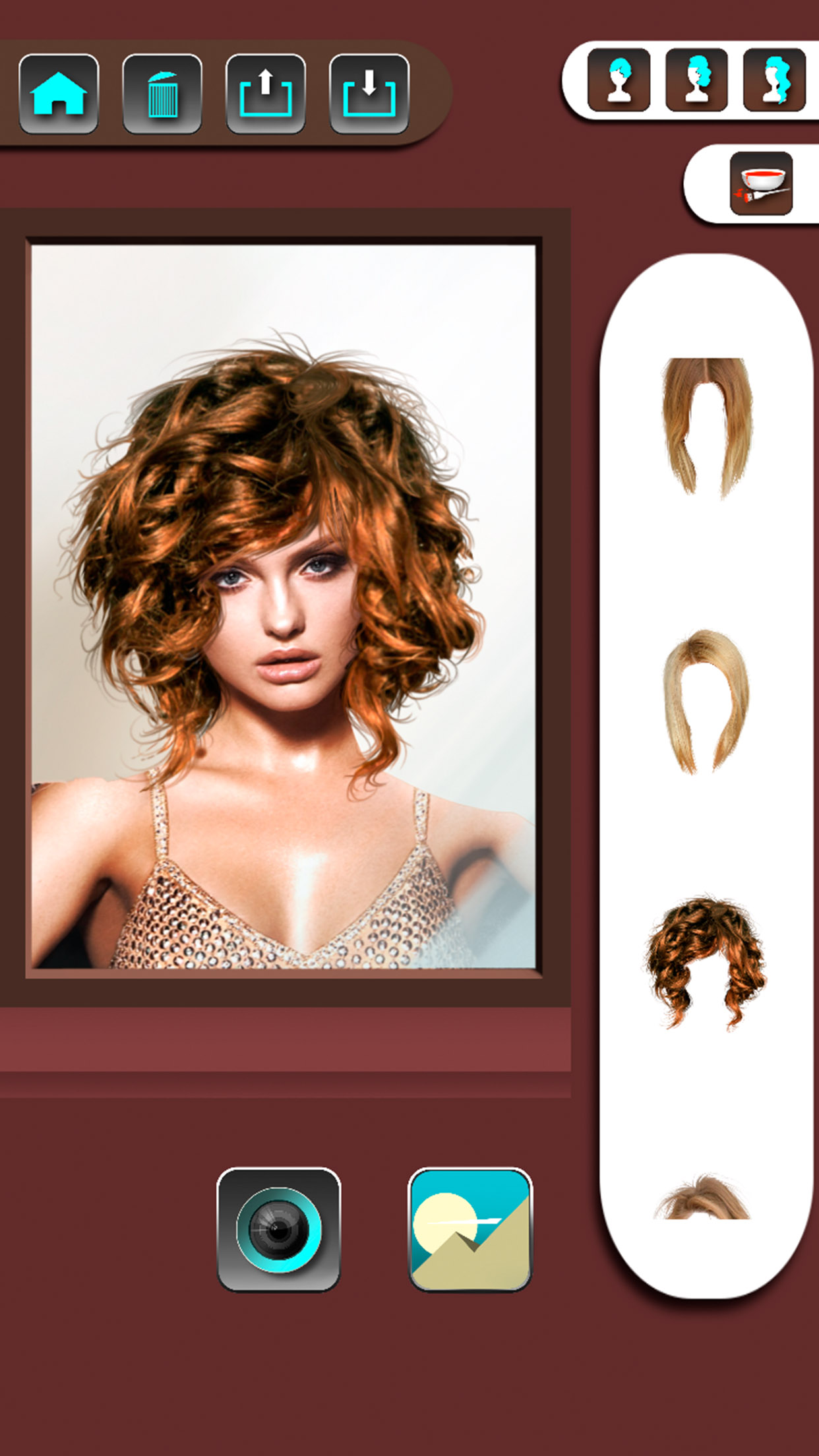 Change your look editor with hairstyles
