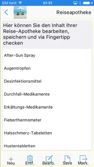 Screenshot von Urlaubs-App Für Strand+Mee(h)r auf dem iPhone 6