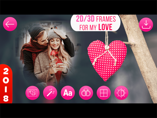 Screenshot #4 pour Valentine Photo Frames