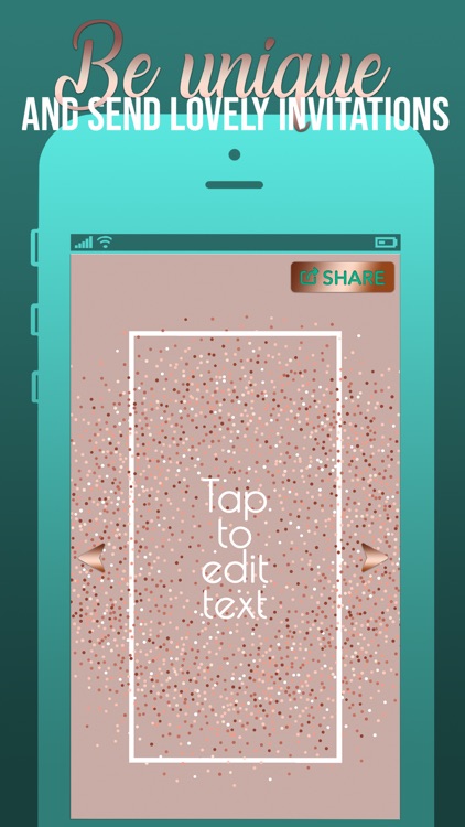 Rose Gold Invitation Maker