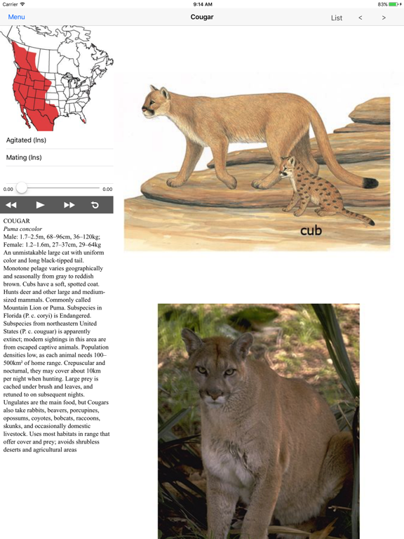 Screenshot #4 pour Mammals of North America LITE