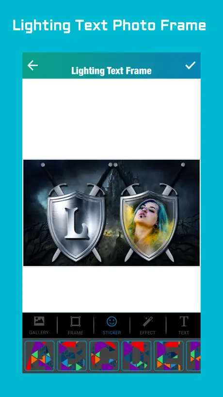 Lighting Text Photo Frame
