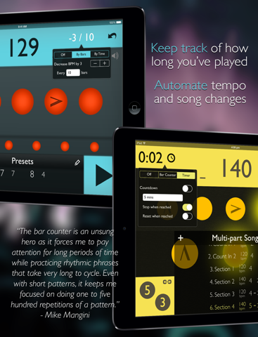 Screenshot #6 pour Tempo Advance - Métronome
