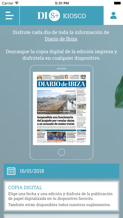 Screenshot #1 pour Kiosco Diario de Ibiza