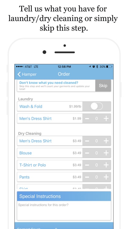 Hamper Dry Cleaning