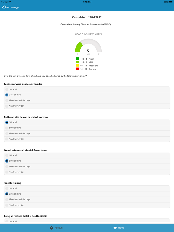 PsychSurveys iPad screenshot 2 - Health & Fitness app