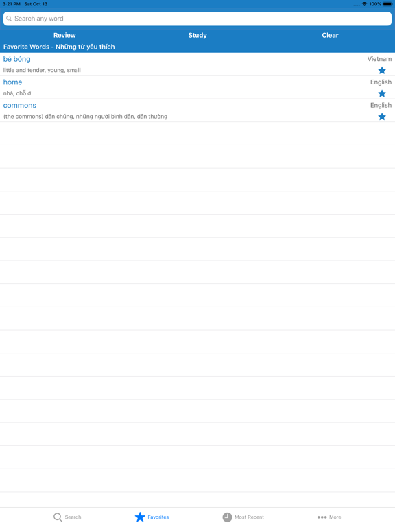 English Vietnam Dictionary iPad screenshot 5 - Education app