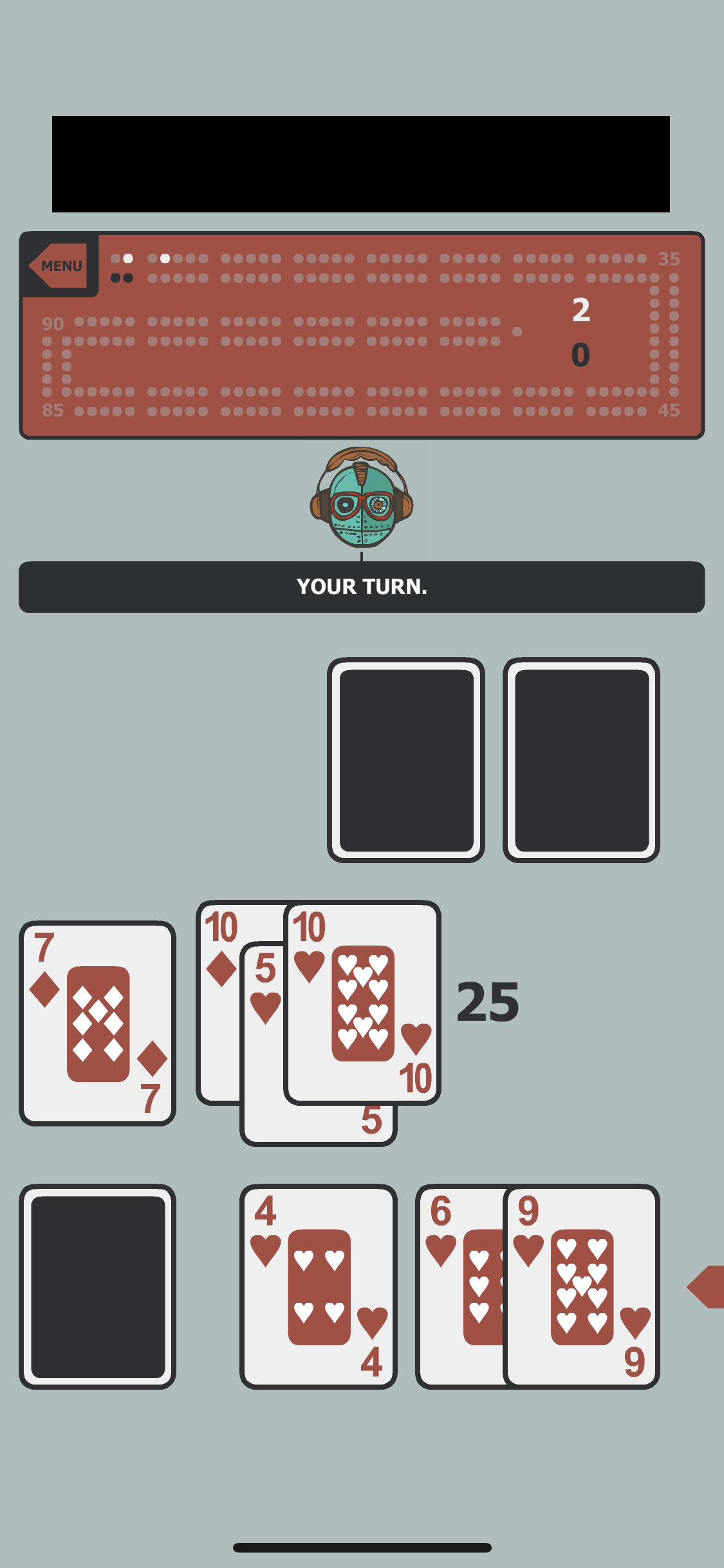 Cribbage vs Robots screenshot 3