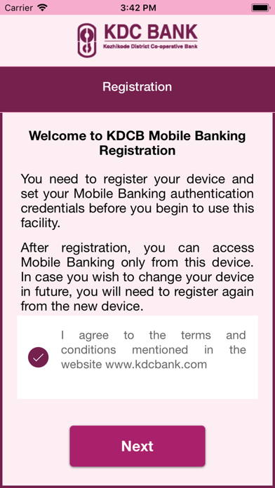 Screenshot #1 pour KDCB Mobile Banking