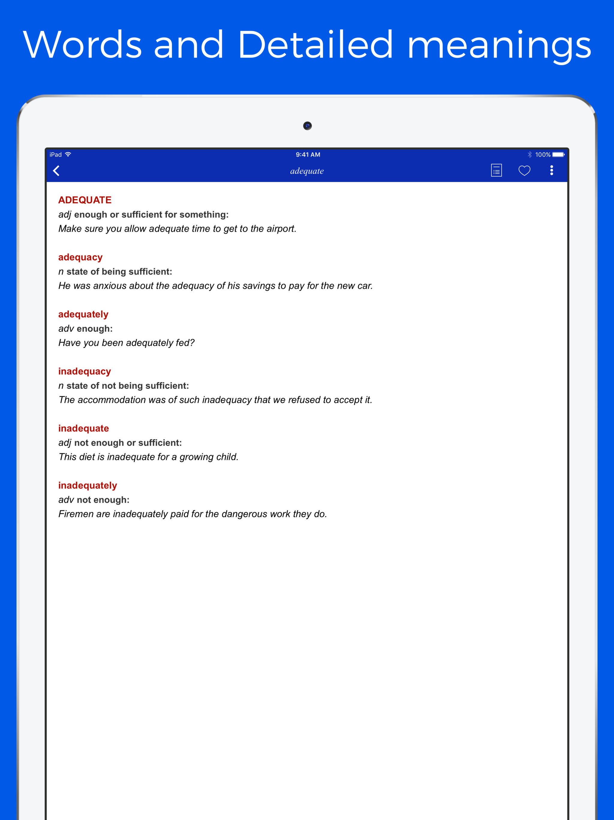 Dictionary of Word Family