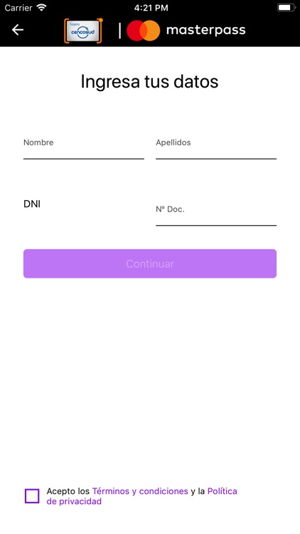 Masterpass Banco Cencosud
