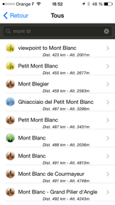 Alps Peaks AR screenshot
