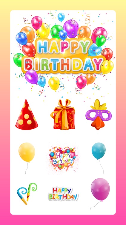 2018 Happy Birthday Stickers