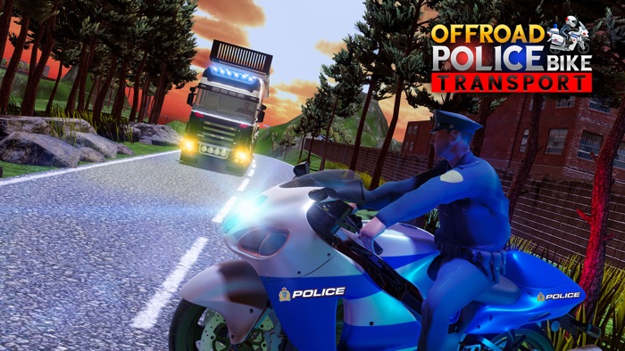 警察自行车运输卡车