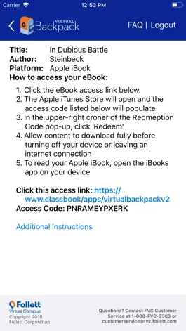 Game screenshot Follett Virtual Backpack hack