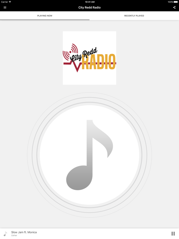 City Redd Radio iPad screenshot 1 - Music app