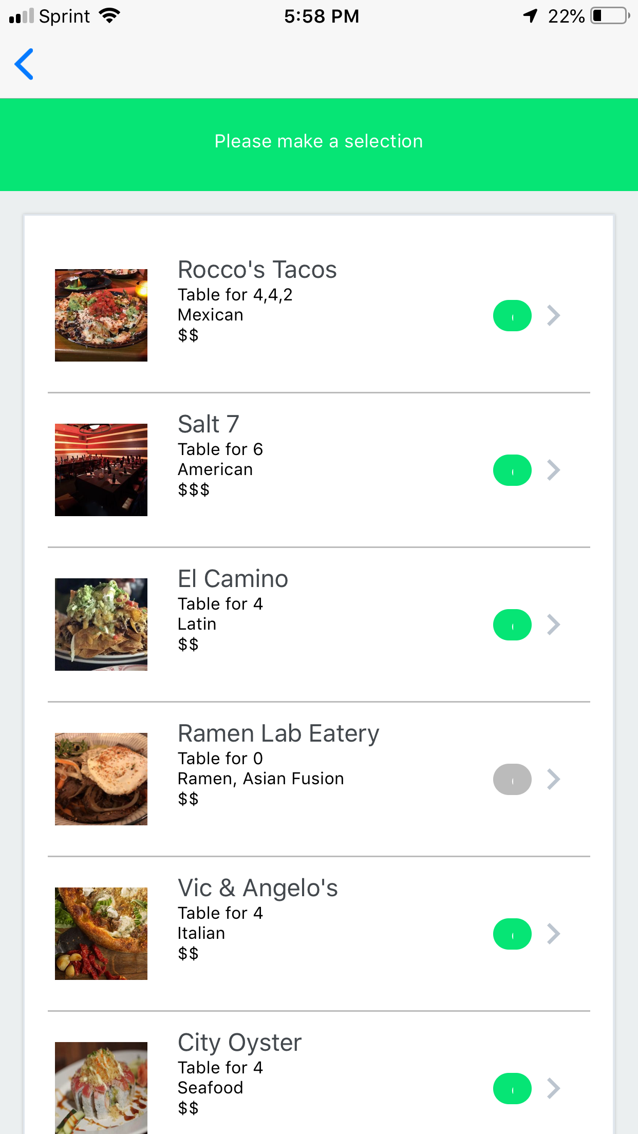 Greenlight Dining screenshot 3