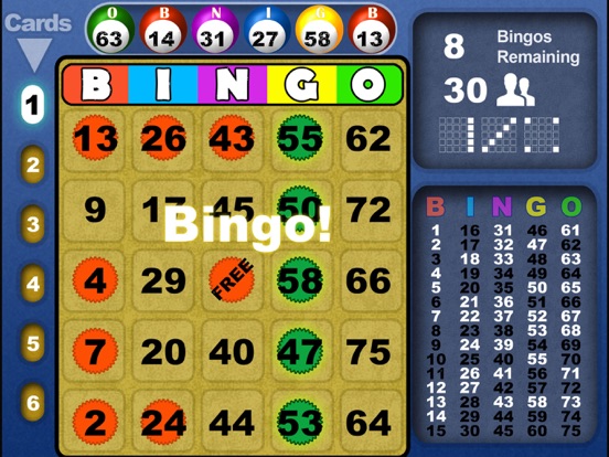 Bingo Fun Blast HD Lucky cards iPad screenshot