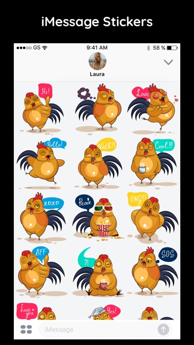 Funky Chicken Text Stickers screenshot 3