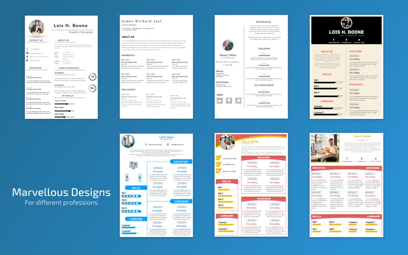 resume templates & cv maker ca iphone screenshot 1