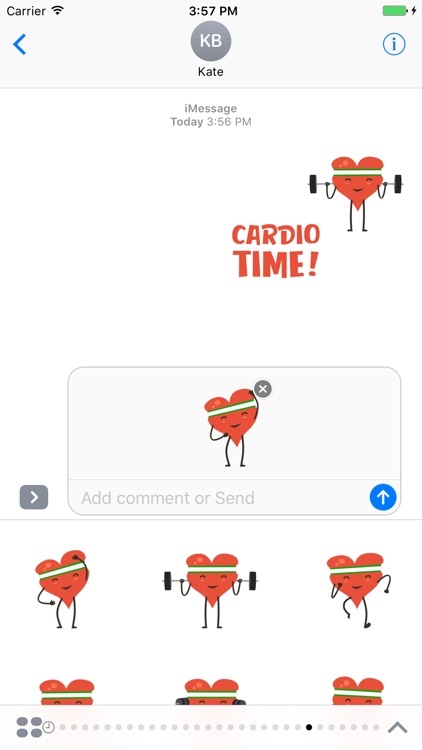 Cardio Emoji Animated Stickers