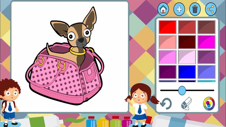 Dogs cats paint coloring book screenshot-3