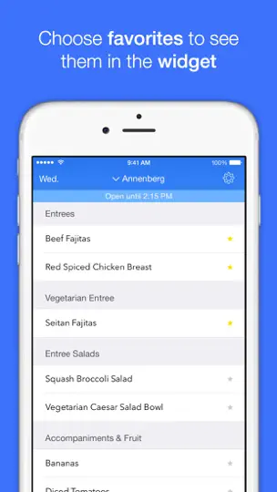 College Menus iPhone Ekran Görüntüsü 4