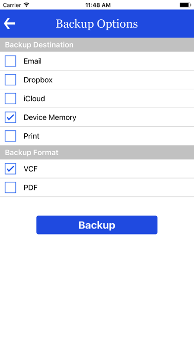 Contact Backup & Transfer screenshot 2