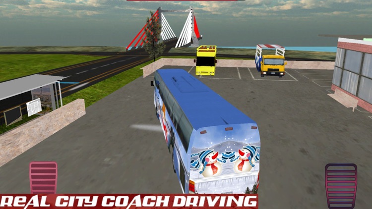 City Tour Coach Bus Driving