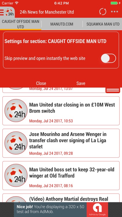 24h News for Manchester United