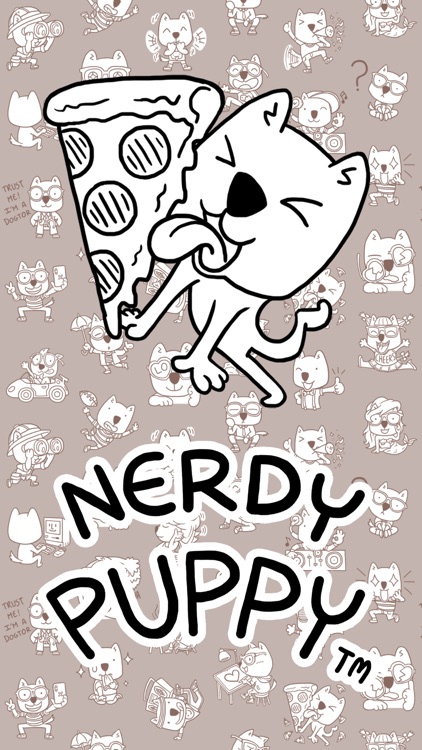 Nerdy Puppy: Cute Dog Stickers