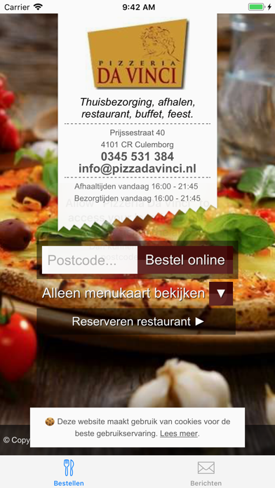 Screenshot #1 pour Pizzeria Da Vinci Culemborg