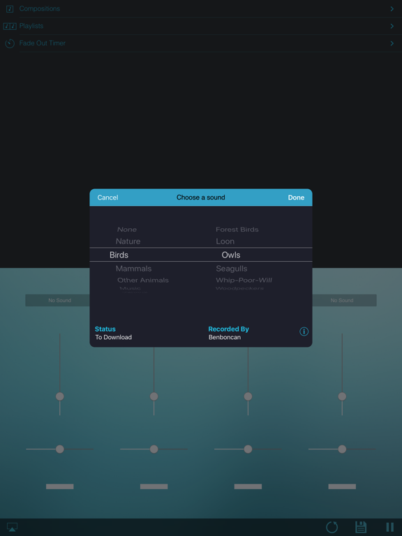 Go Mix It - ambient sounds iPad screenshot 1 - Health & Fitness app