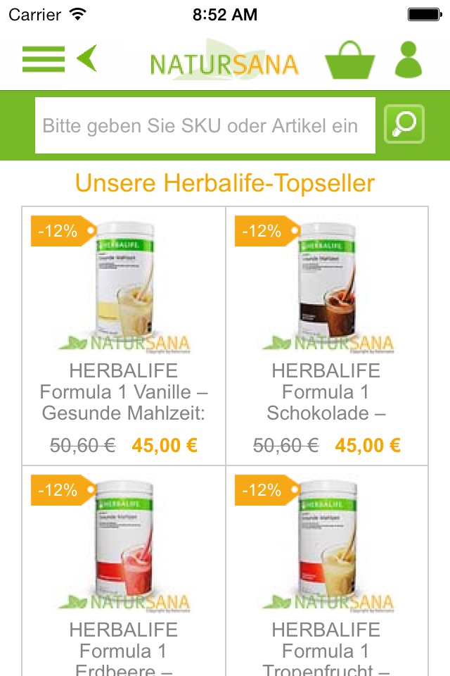 Natursana - Ihr Shop für gesunde Ernährung screenshot 2