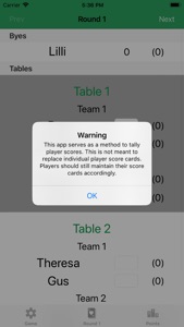 Euchre Tournament ScoreKeeper screenshot #3 for iPhone