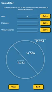 circle calculator radius area iphone screenshot 1