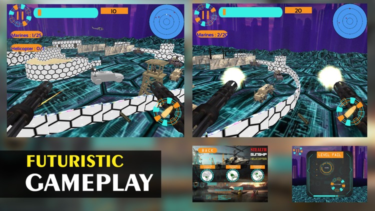 Sci-Fi Helicopter War screenshot-3