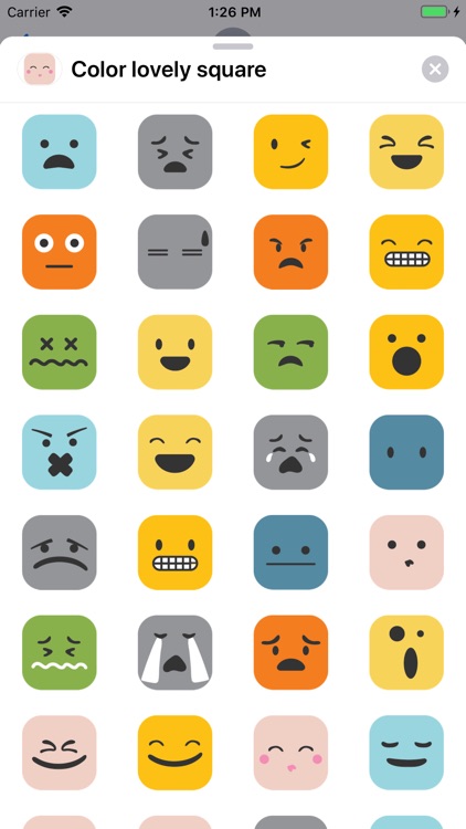 Color lovely square emoji