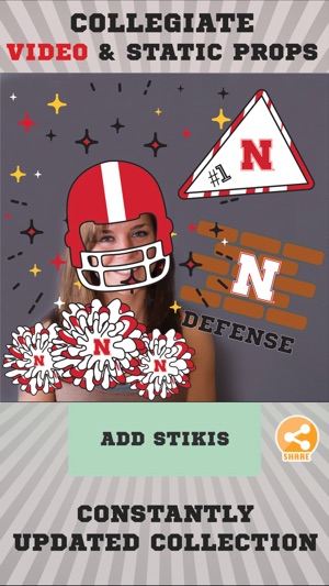 Nebraska Cornhuskers Animated Selfie Stickers(圖2)-速報App