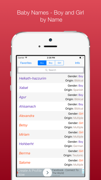 Screenshot #1 pour Baby Names-Boy and Girl